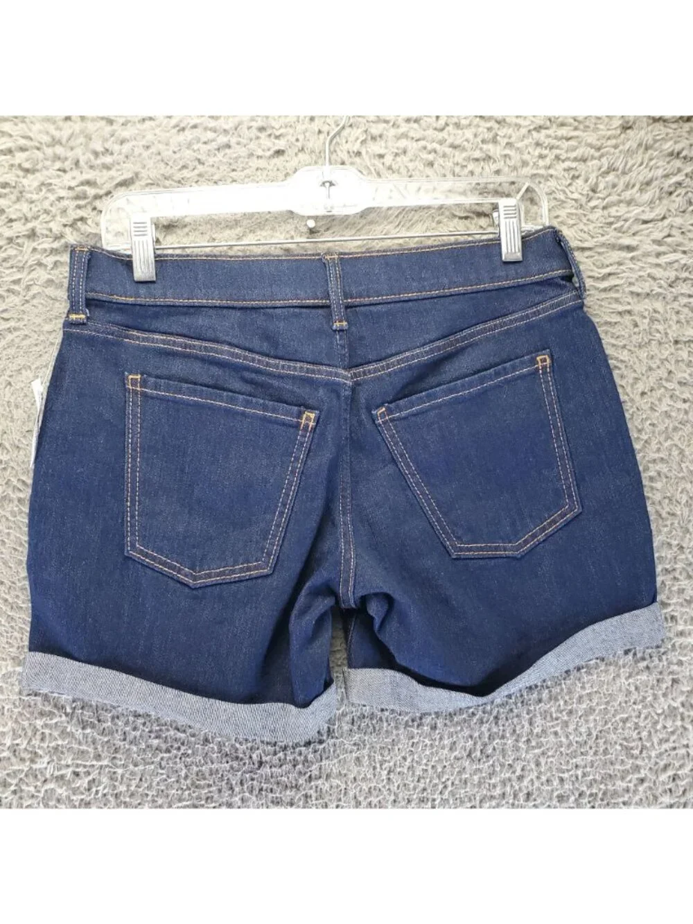 Old Navy Shorts Womens 0 Blue Mid-Rise Folded Hem Stretch Denim Jorts *NWT*